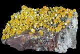 Orange Hexagonal Mimetite Crystal Cluster - Rowley Mine, AZ #49370-1